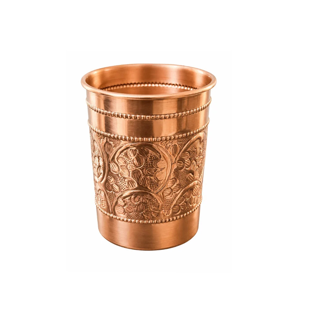 Ecozone Pohár z čistej medi s reliéfnym vzorom – 300 ml / 125 g