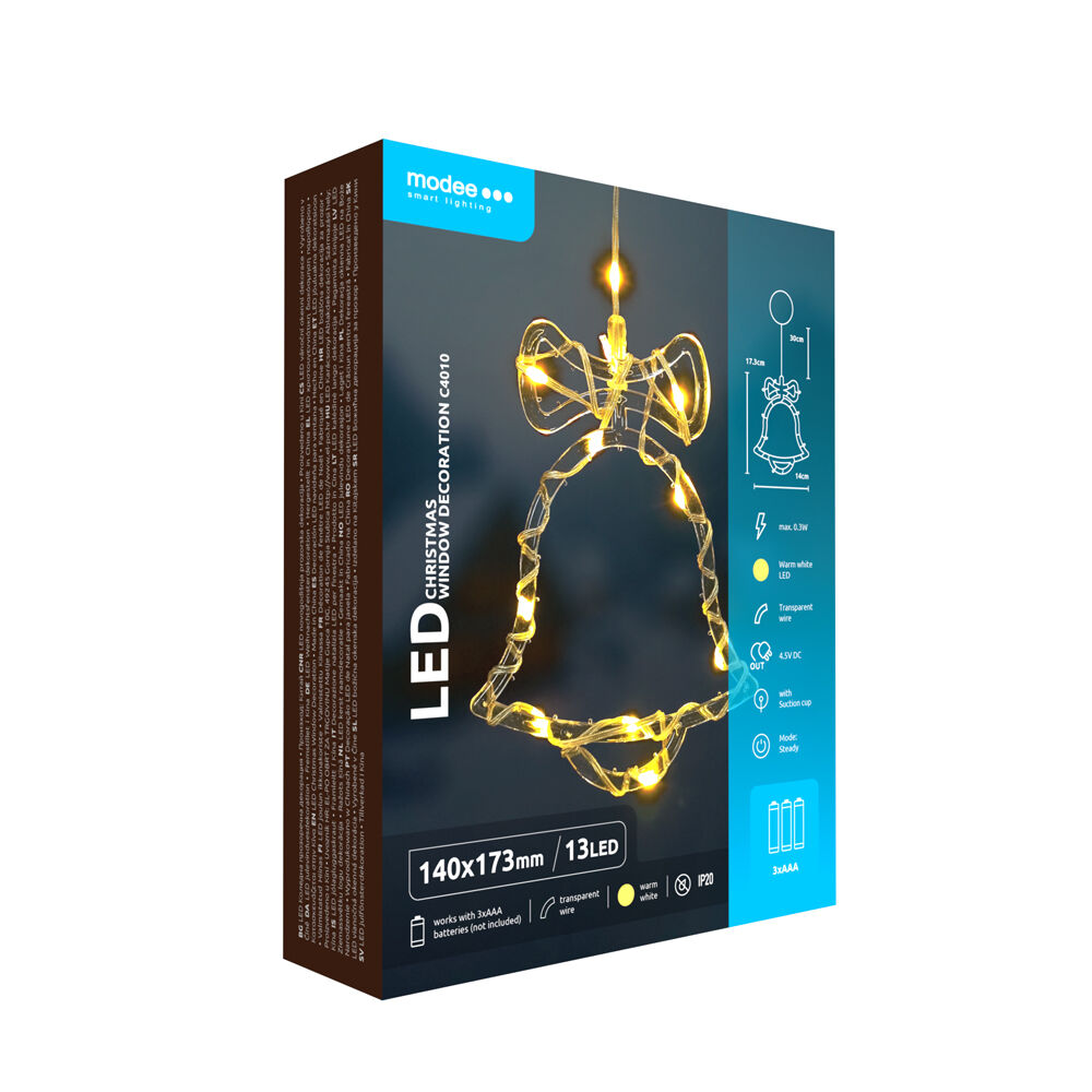 Modee Modee Lighting LED dekorácia do okna C4010 zvonček
