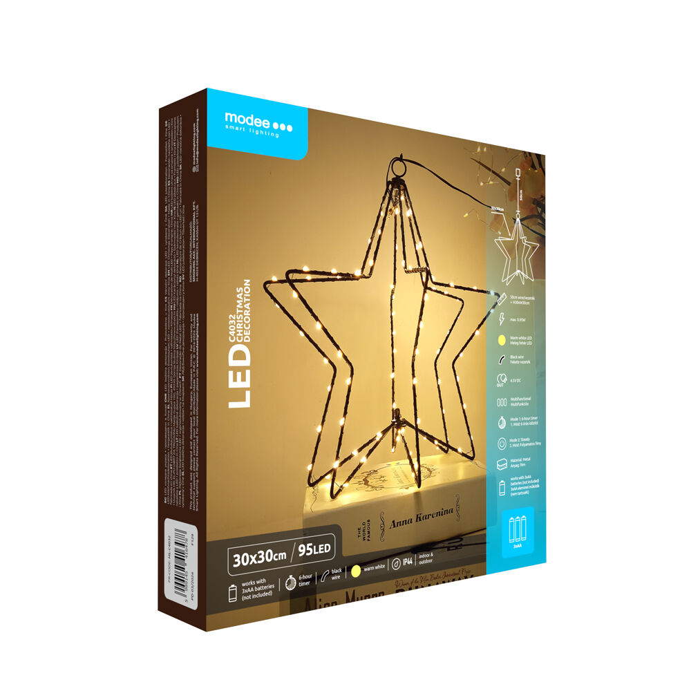Modee Modee Lighting LED dekorácia C4032 hviezda 3xAA batérie