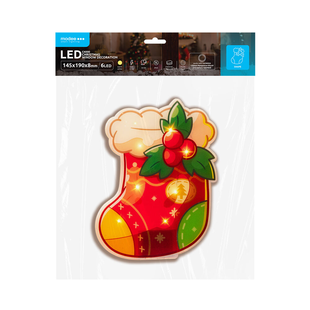 Modee Modee Lighting LED dekorácia do okna C4000 ponožka
