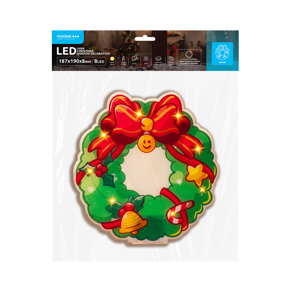 Modee Modee Lighting LED dekorácia do okna C4008 veniec