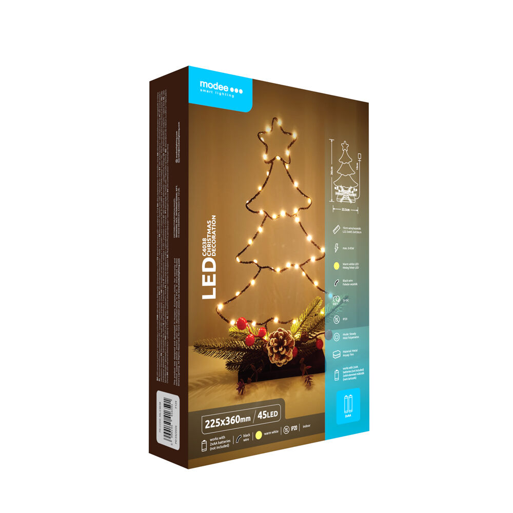 Modee Modee Lighting LED dekorácia C4038 stromček 2xAA batérie