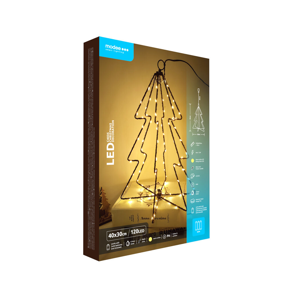 Modee Modee Lighting LED dekorácia C4035 stromček 3xAA batérie