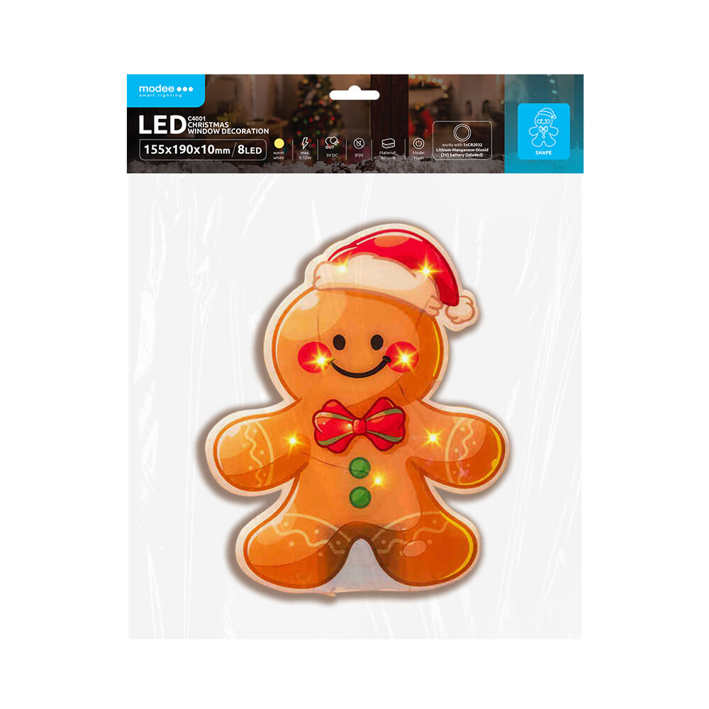 Modee Modee Lighting LED dekorácia do okna C4001 perníček