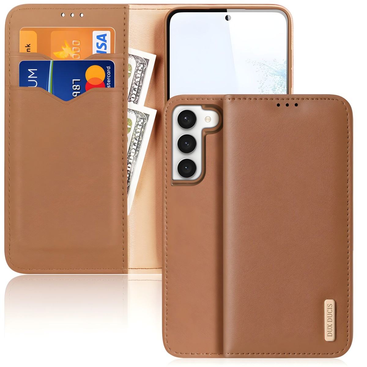 Dux Ducis Dux Ducis Hivo kožené puzdro pre Samsung Galaxy S23 Plus - Hnedá