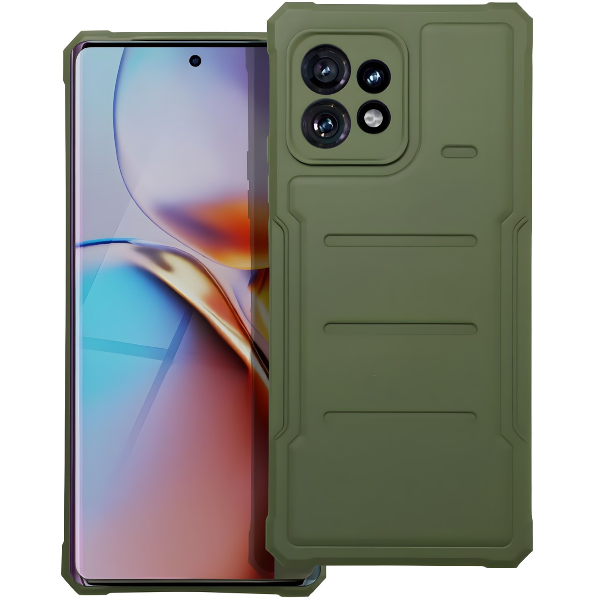 HARAHU Odolné puzdro Heavy Duty pre Motorola Moto G13/Moto G23 - Zelená