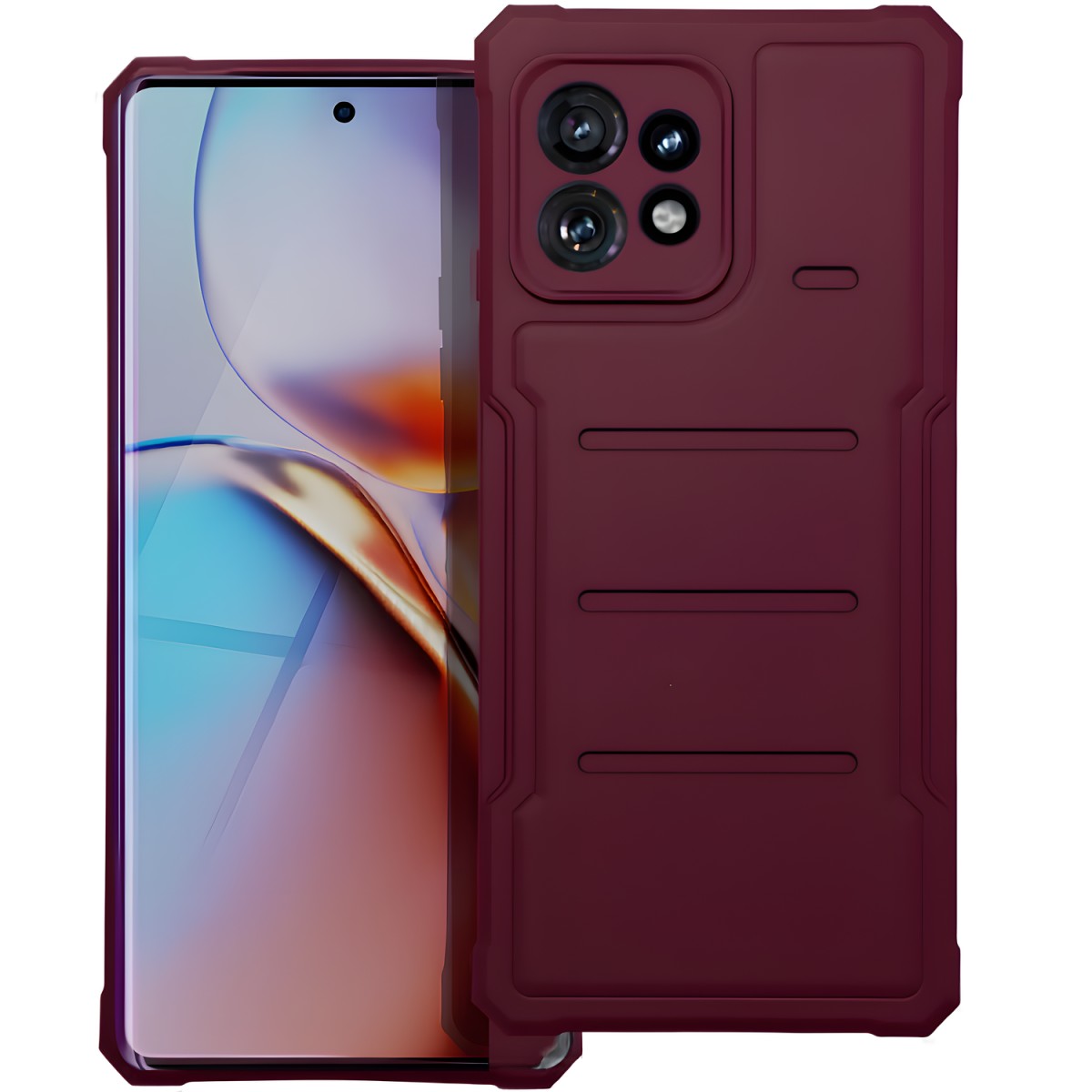 HARAHU Odolné puzdro Heavy Duty pre Motorola Moto G53 5G - Červená