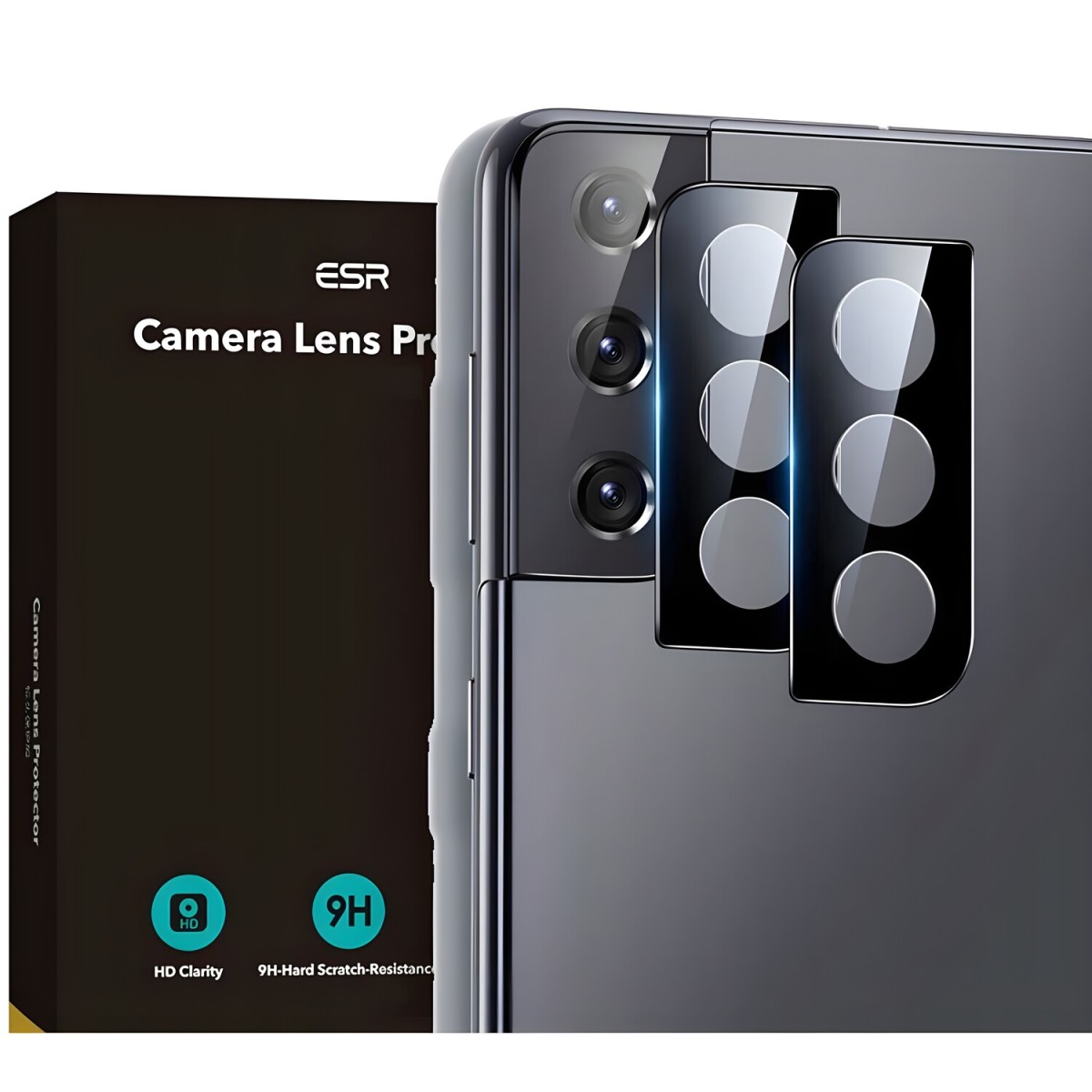 ESR Temperované sklo na kameru pre Samsung Galaxy S21 Plus 5G, Transparentná, 2 ks