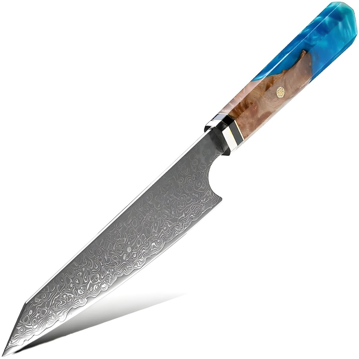 HARAHU Damaškový kuchynský nôž Kiritsuke modrý 30,5 cm