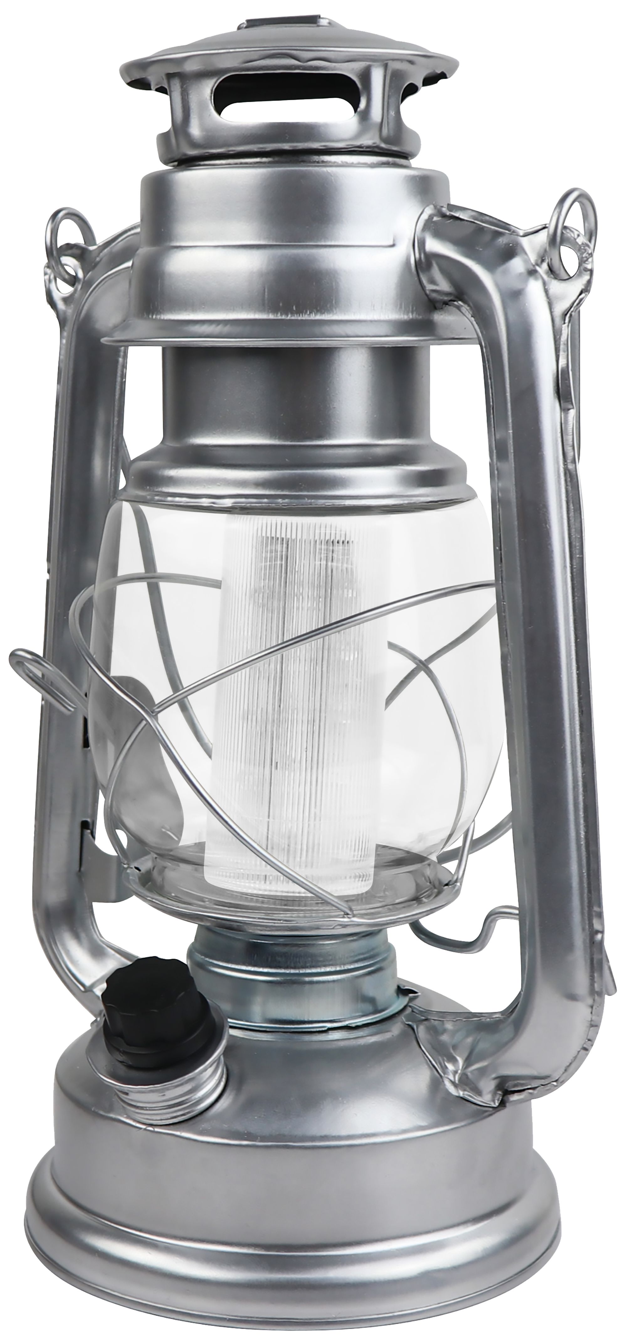 MagicHome Lampáš LM3528, 15 LED, 15x11.5x23.5 cm, 4xAA, kov, strieborný