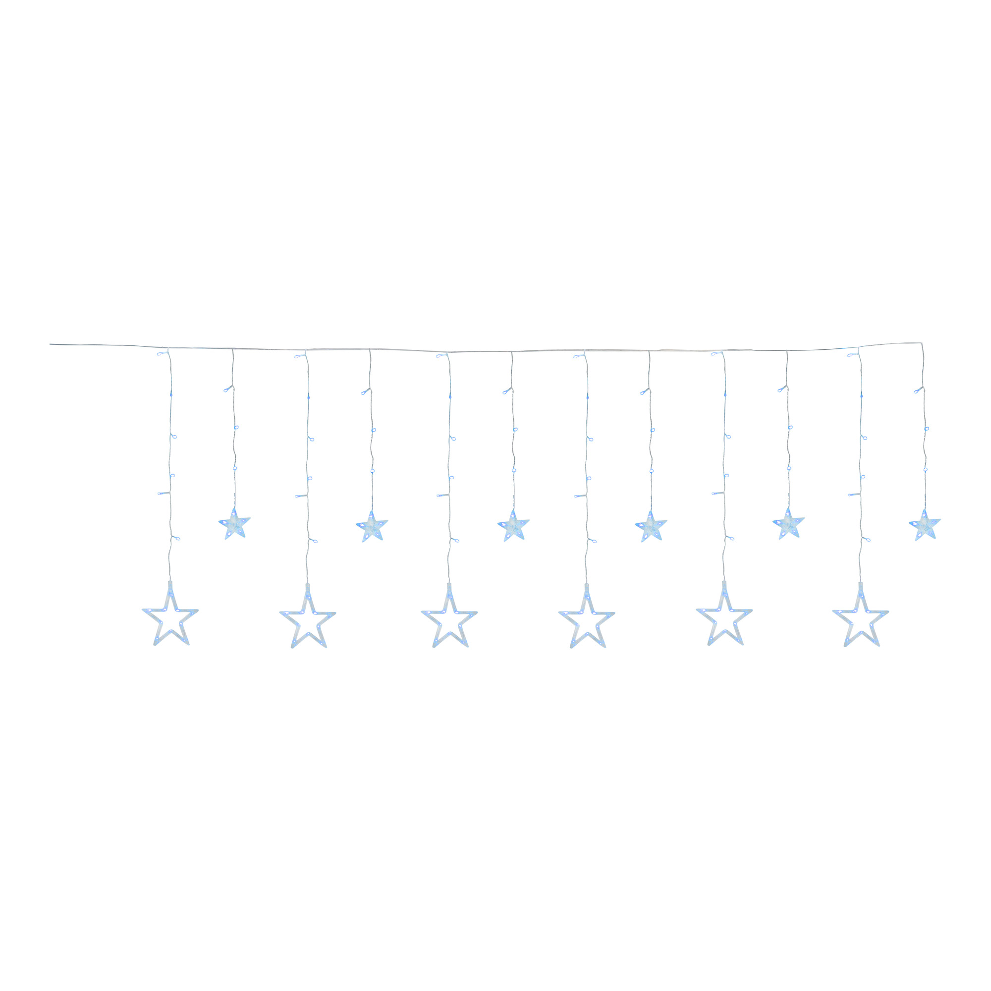 MagicHome Reťaz MagicHome Vianoce Curtain, 138x LED studená biela, s hviezdami, 230V, 8 funkcií, osvetlenie, L-220x60/90 cm