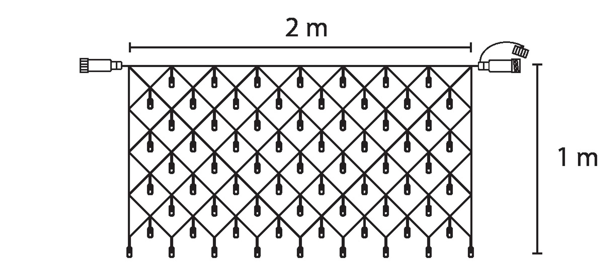 MagicHome LED reťaz, 160 LED, studená biela, 2 m