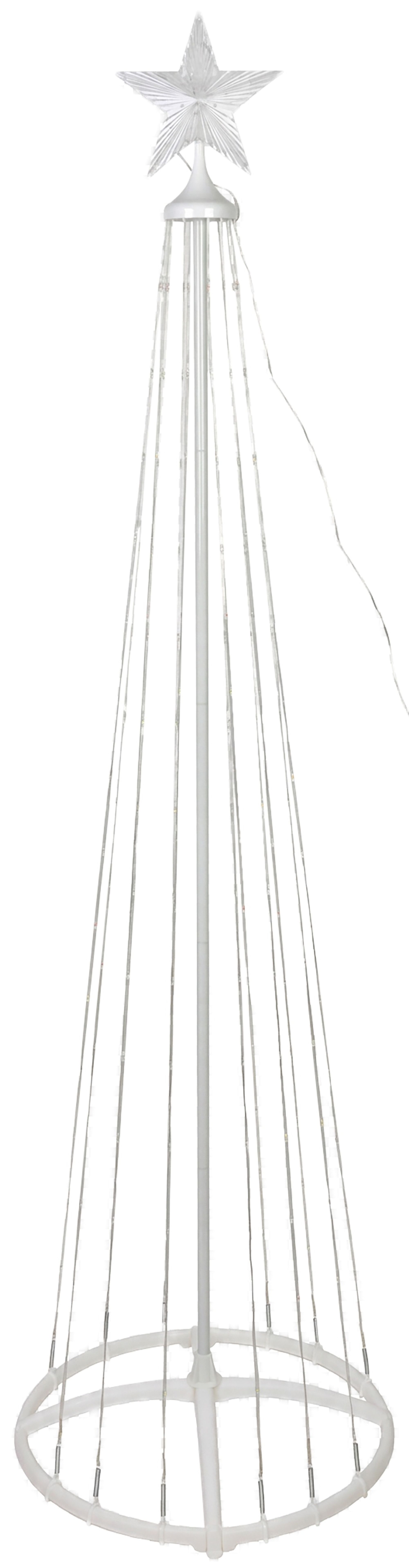 MagicHome Dekorácia MagicHome Vianoce, stromček, 190xLED, mix farieb,  plast-meď, 50x180 cm