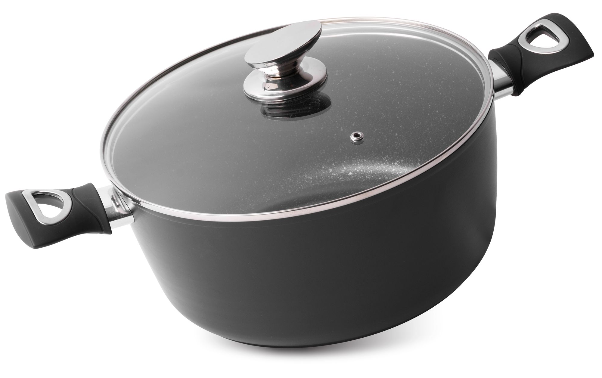MagicHome Hrniec Black Line s pokrievkou, 28 cm, 5,9 l