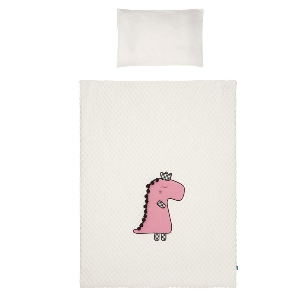 Belisima 6-dielne posteľné obliečky Belisima Dino 3D 100x135 smotanovo-ružové , 20C38422