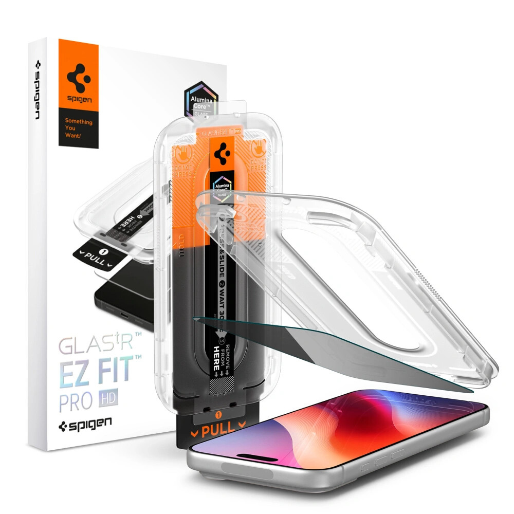 Spigen Spigen Glas.Tr Ez Fit Privacy ochranné sklo na iPhone 18 Pro Max, čierne