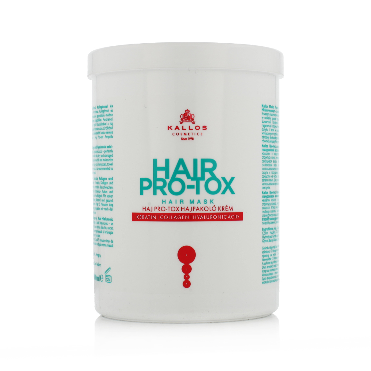 Kallos Cosmetics Kallos Hair Pro-Tox Mask 1000 ml