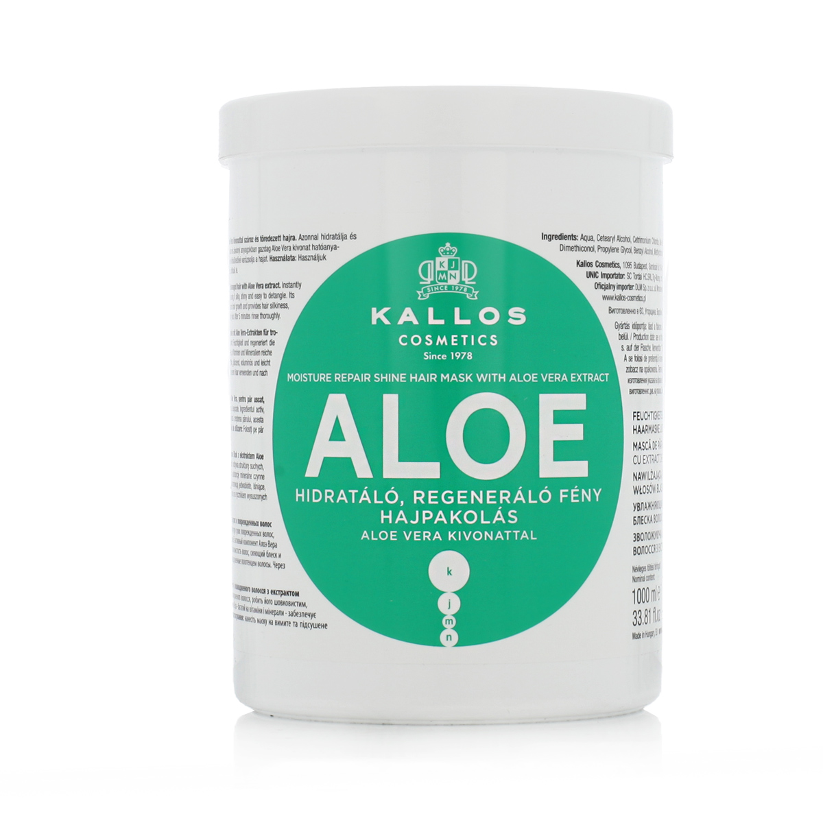 Kallos Aloe Vera Moisture Repair Shine Hair Mask 1000 ml | Dr. Max Lekáreň
