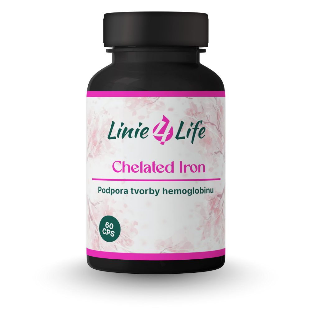 Linie4life CHELATED IRON – vysoká vstrebateľnosť bez plnidiel, 60 kapsúl/60 dní