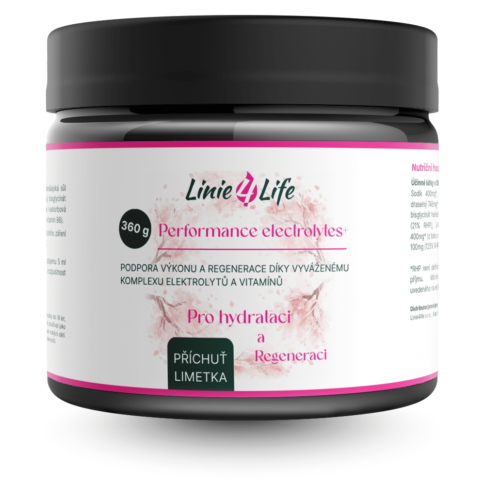 Linie4life PERFORMANCE ELECTROLYTES limetka – elektrolyty, hydratácia, energia, 60 dávok