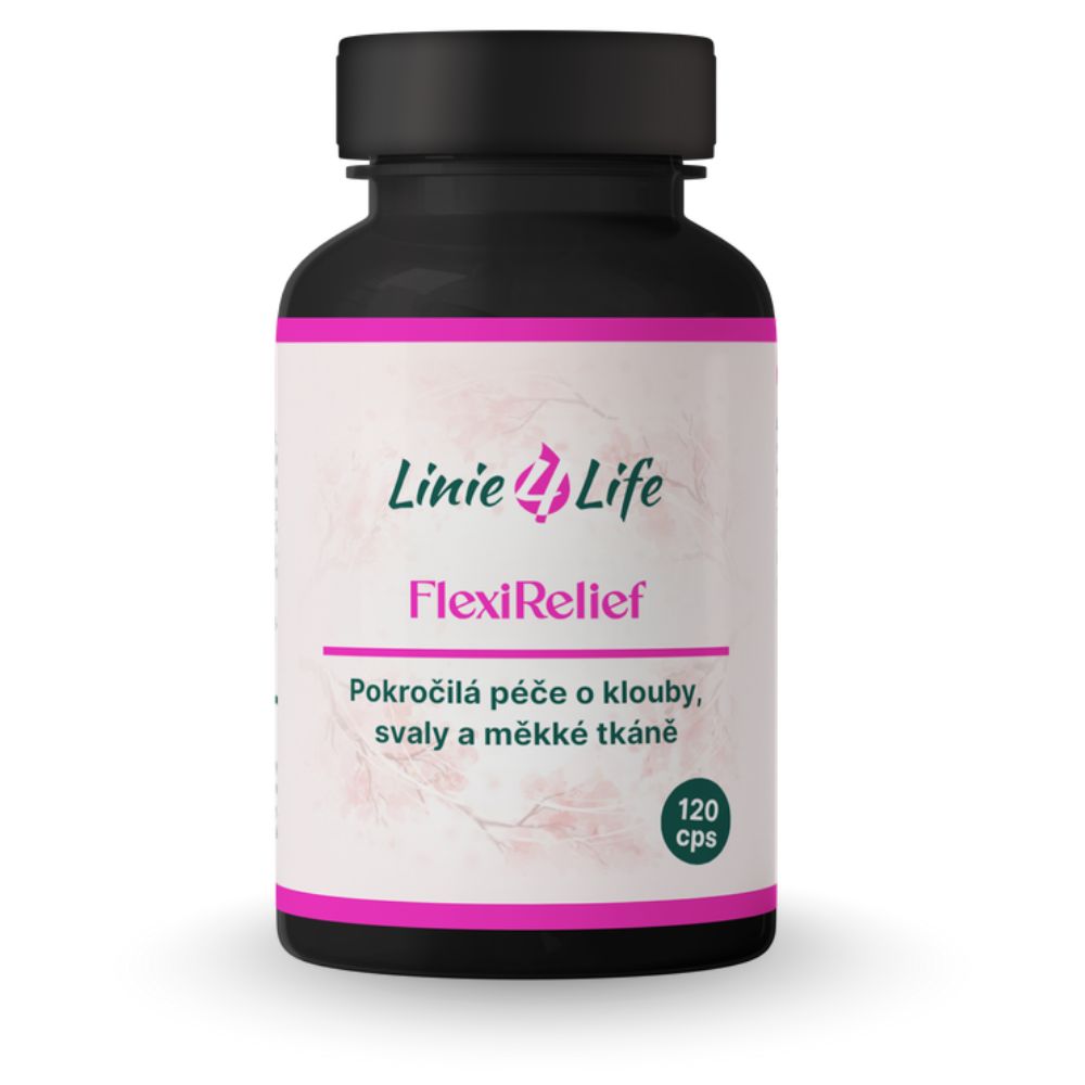 Linie4life FLEXI RELIEF – výživa pre kĺby na pohodlný pohyb bez plnidiel, 120 kapsúl/30 dní