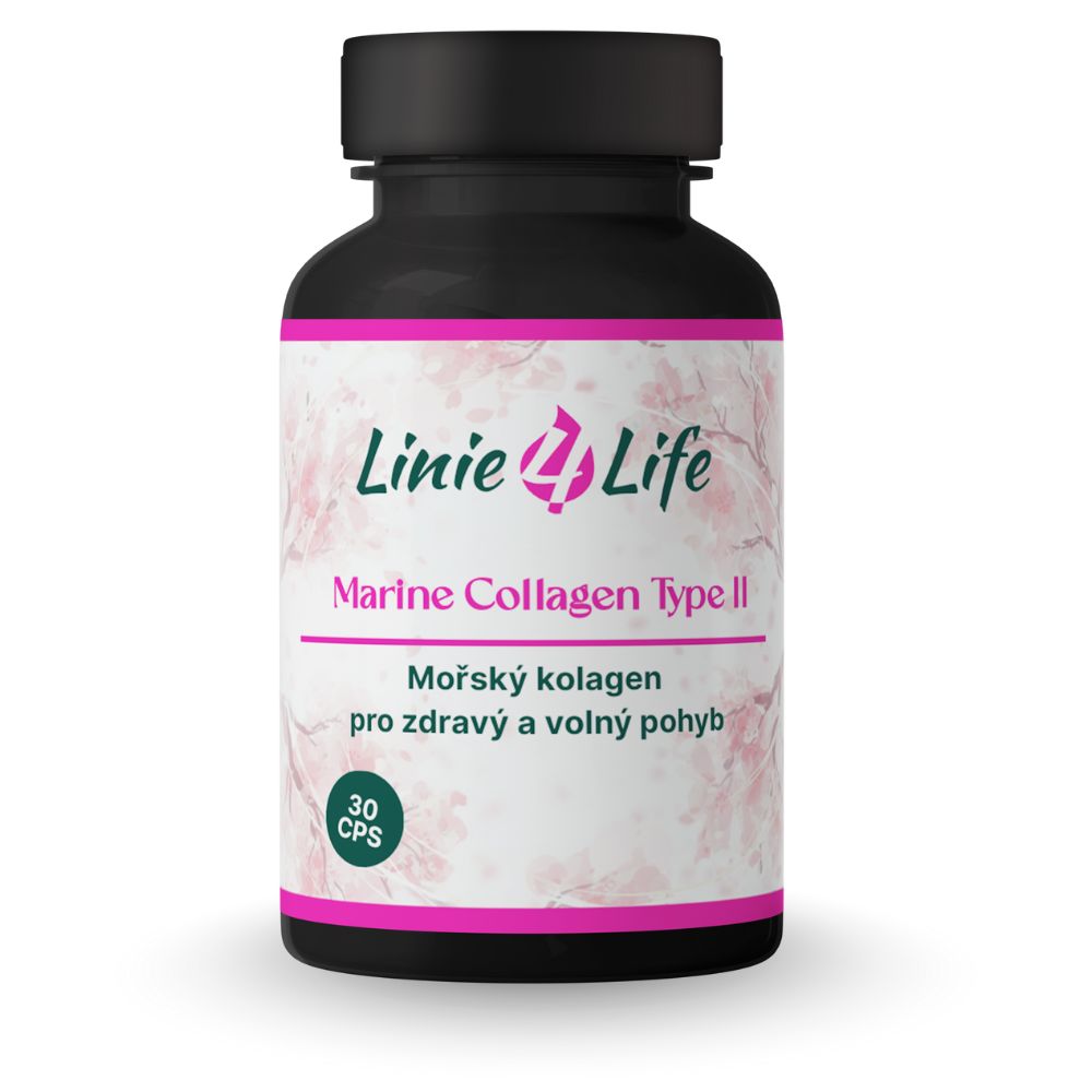 Linie4life MARINE COLLAGEN TYPE II – kĺby, chrupavky, šľachy bez plnidiel, 30 kapsúl/30 dní