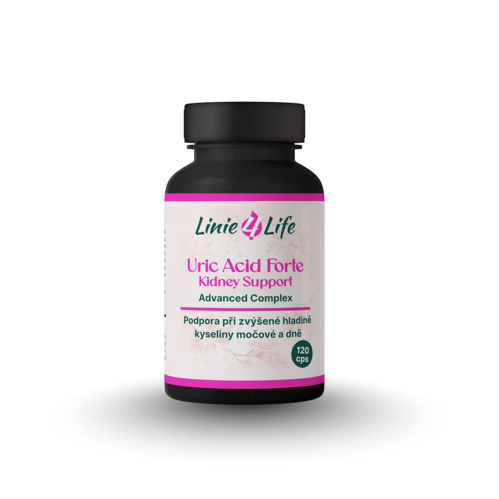 Linie4life URIC ACID FORTE – kyselina močova, pri dne, bez plnidiel, 120 kapsúl/30 dní