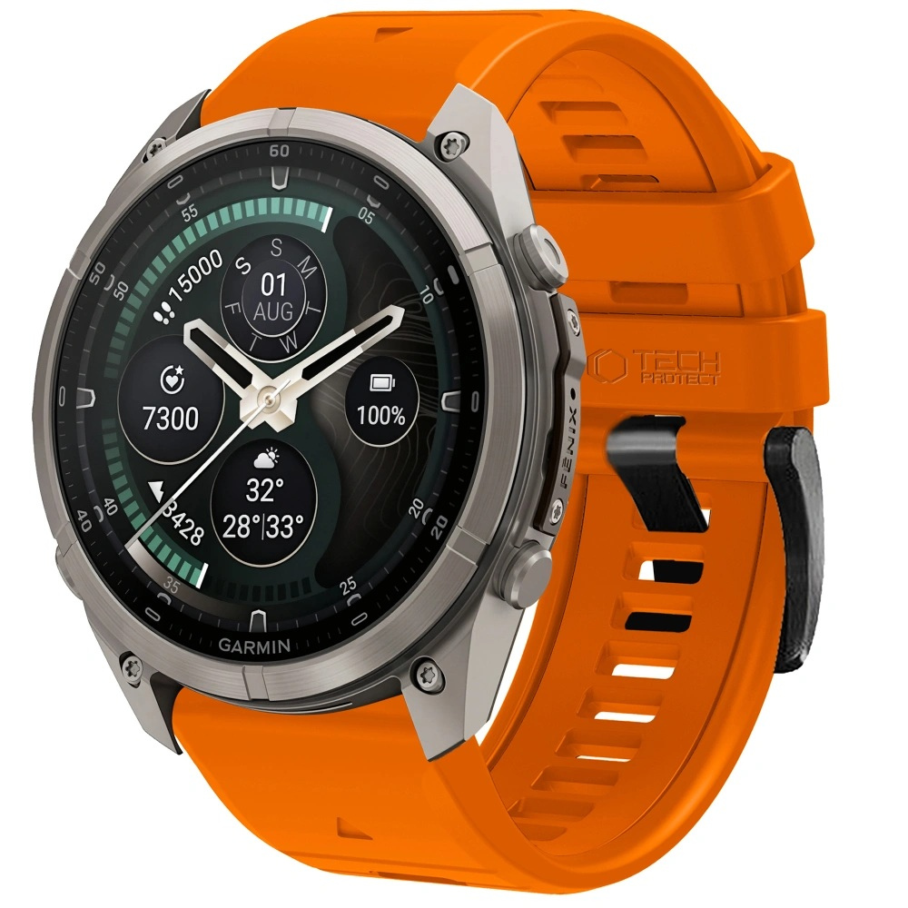 Tech-Protect Tech-Protect Silicone remienok Garmin QuickFit 26mm, signal orange