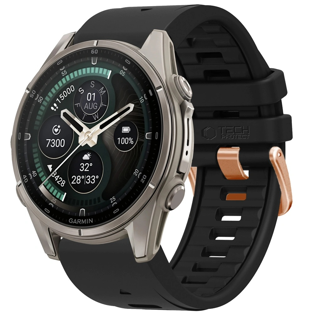 Tech-Protect Tech-Protect Silicone remienok Garmin QuickFit 20mm, black