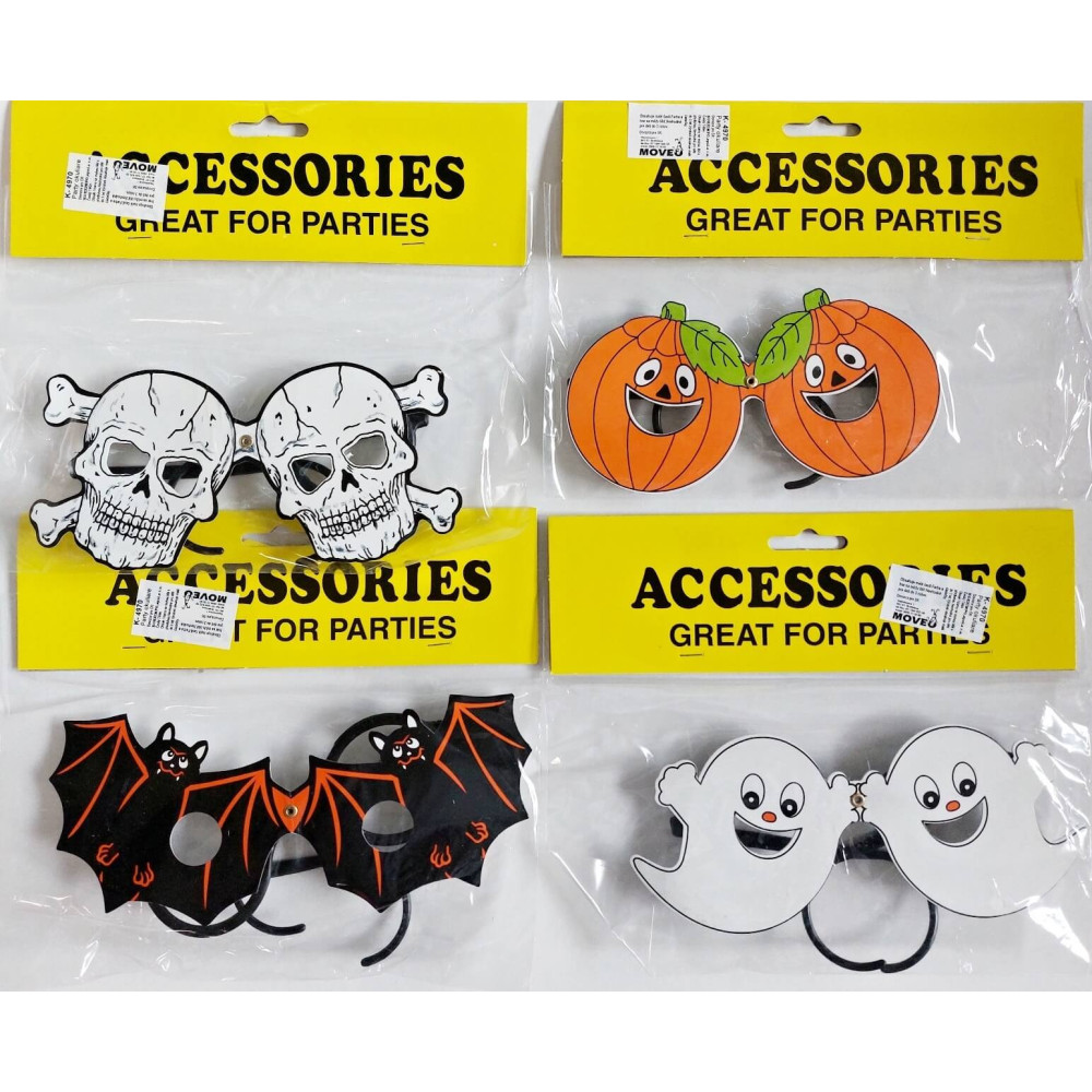 MOVEO Strašidelné okuliare na HALLOWEEN 4ks-MOVEO