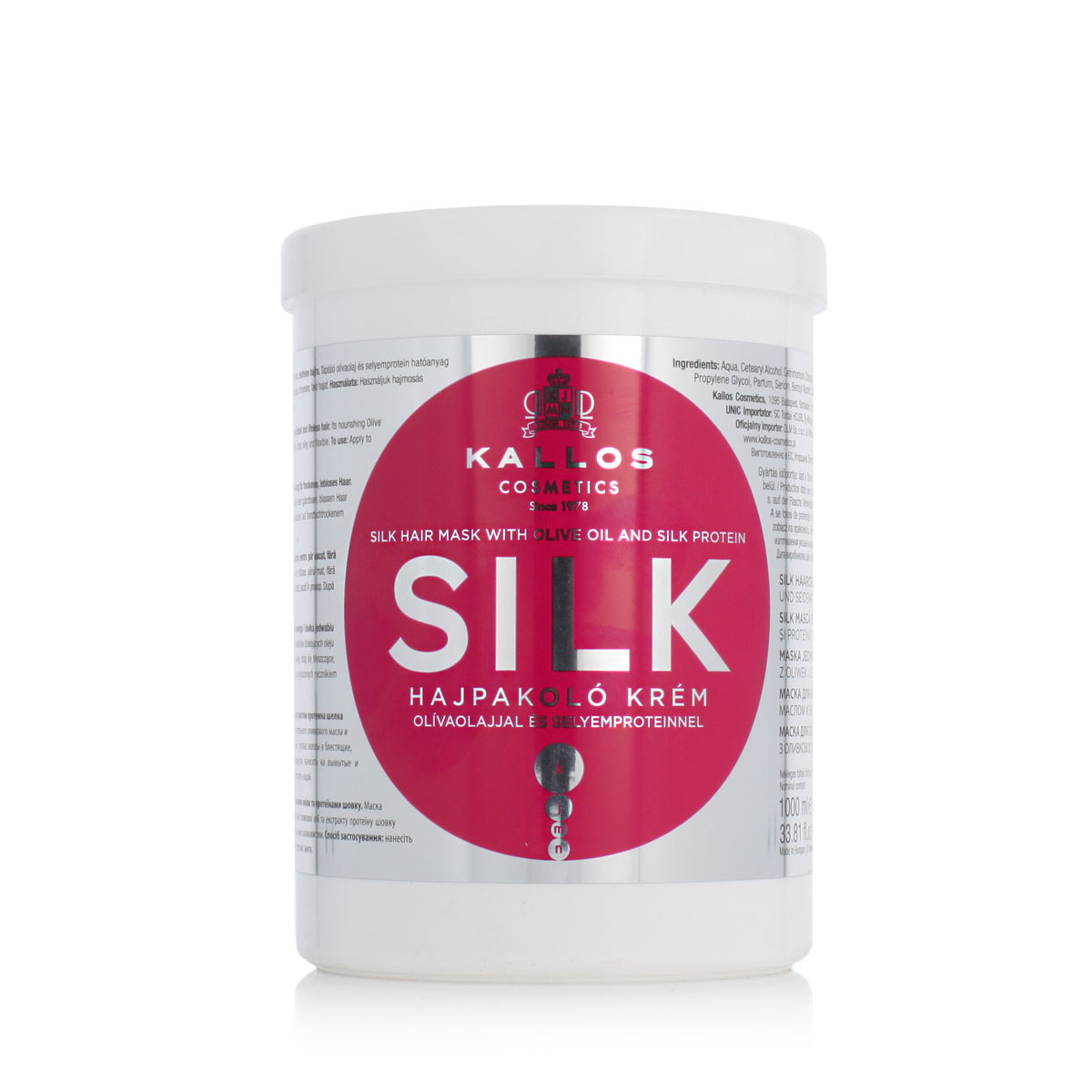 Kallos Cosmetics Kallos Silk Hair Mask With Olive Oil And Silk Protein 1000 ml