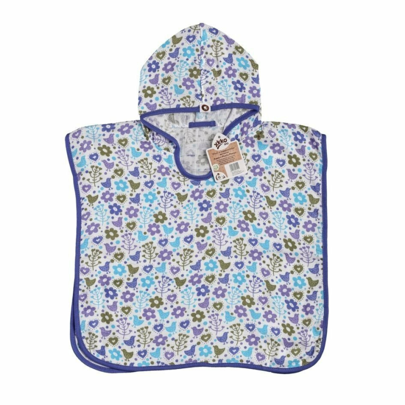 XKKO XKKO BMB Flowers&Birds Boys, Bambusové pončo, veľ. 2, 2-3roky BMBPN1202