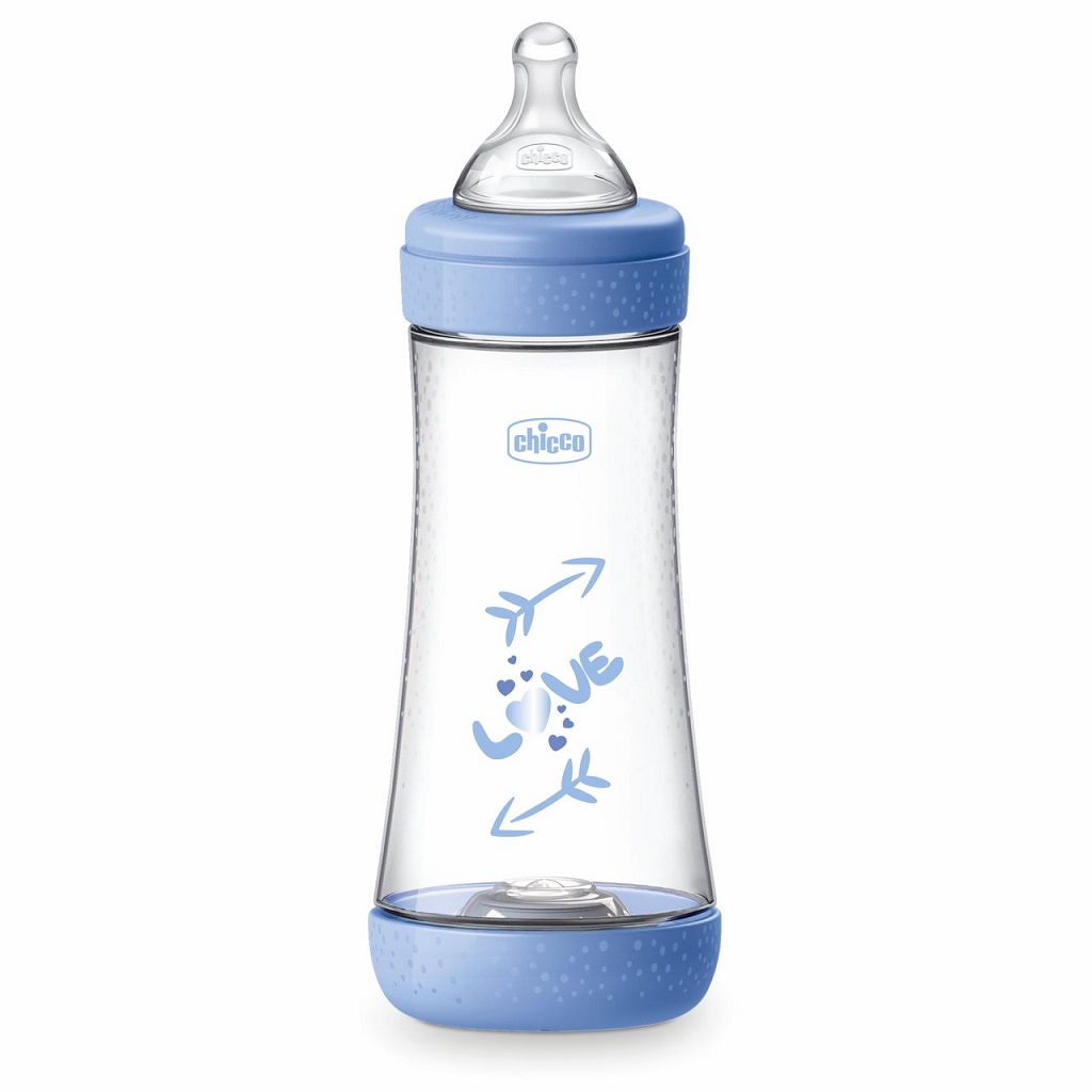 Chicco Chicco Fľaša dojčenská Perfect5 silikón 300ml chlapec