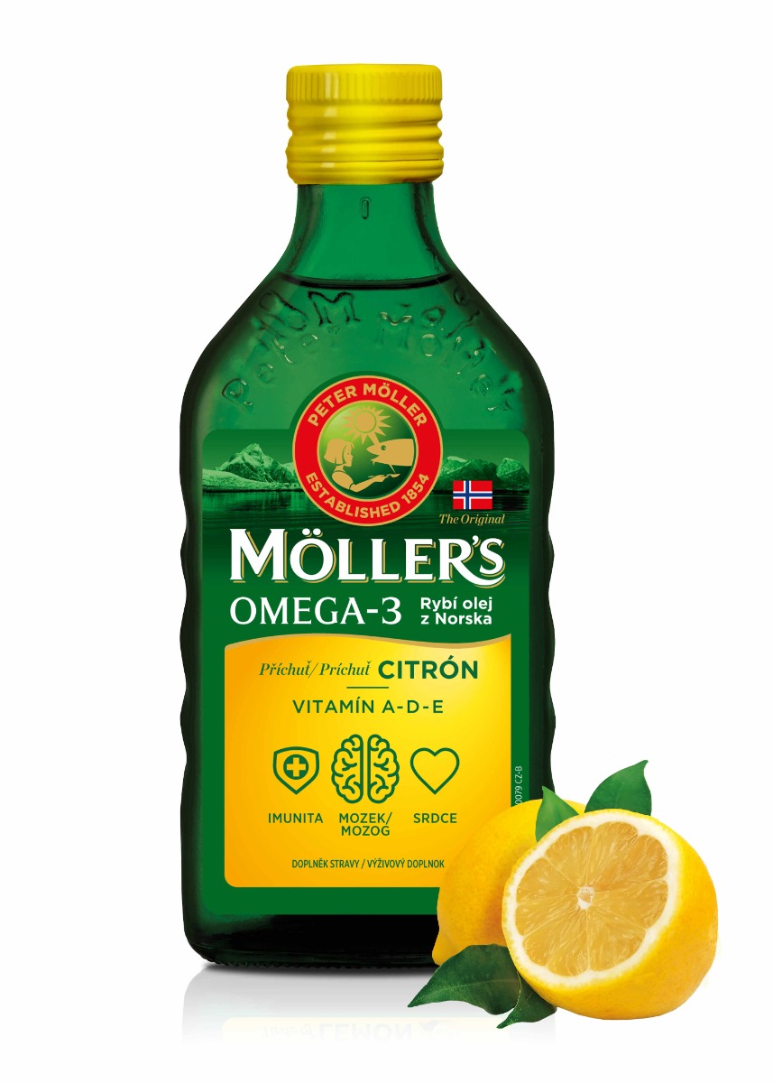 Möller´s Omega-3 Rybí olej s citrónovou príchuťou