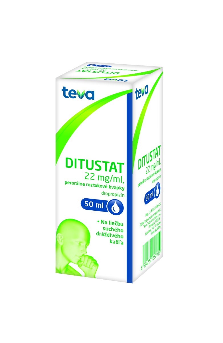 TEVA Ditustat kvapky na suchý kašeľ – 50 ml