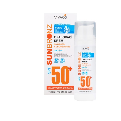 VIVACO Vivacosun bronz opaľovací krém SPF 50+ bez octocrylenu coral friendly