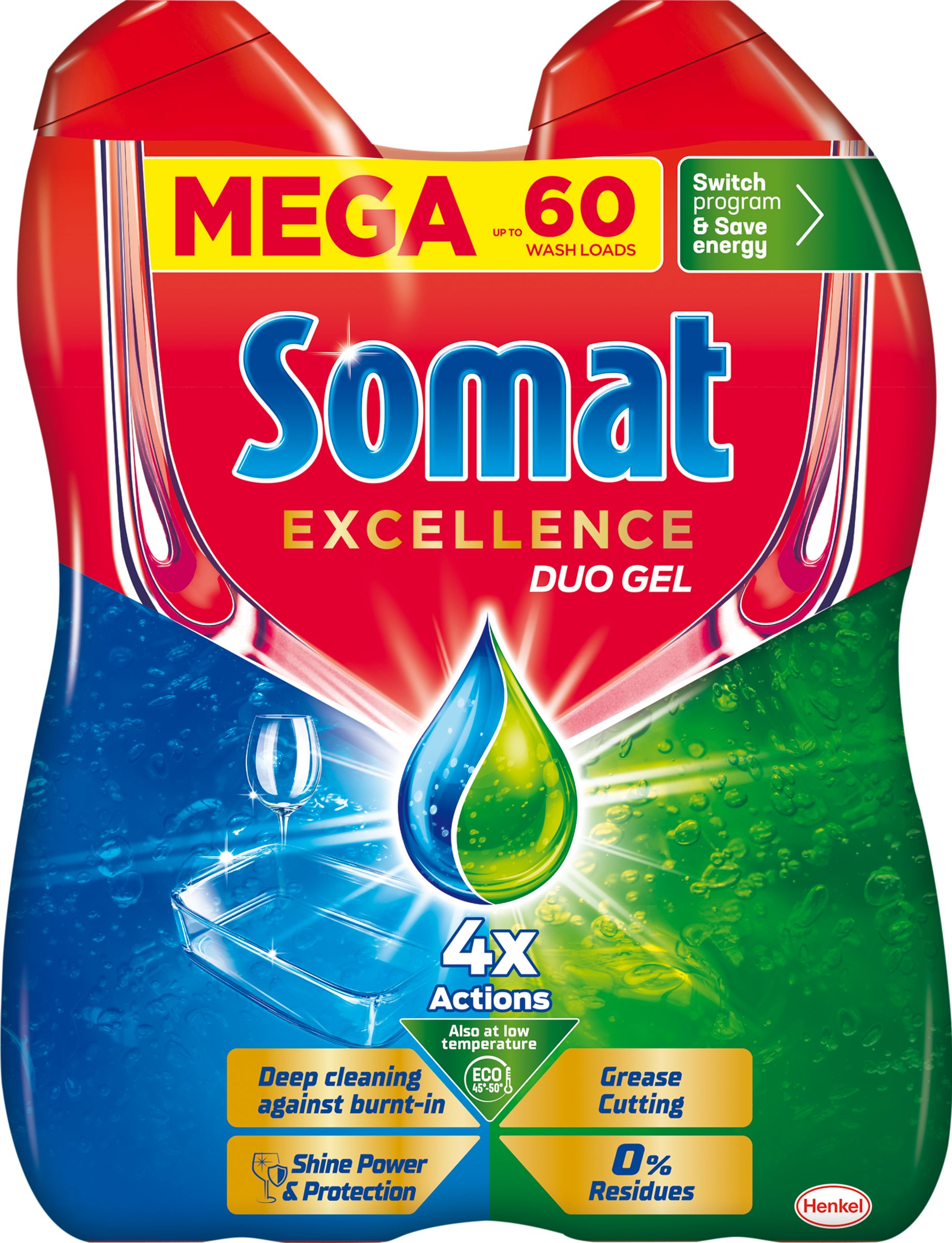 Somat Somat Excellence Duo gél do umývačky riadu 60 dávok