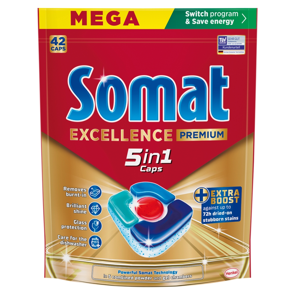 Somat Somat Excellence Premium 5in1 Caps kapsuly do umývačky