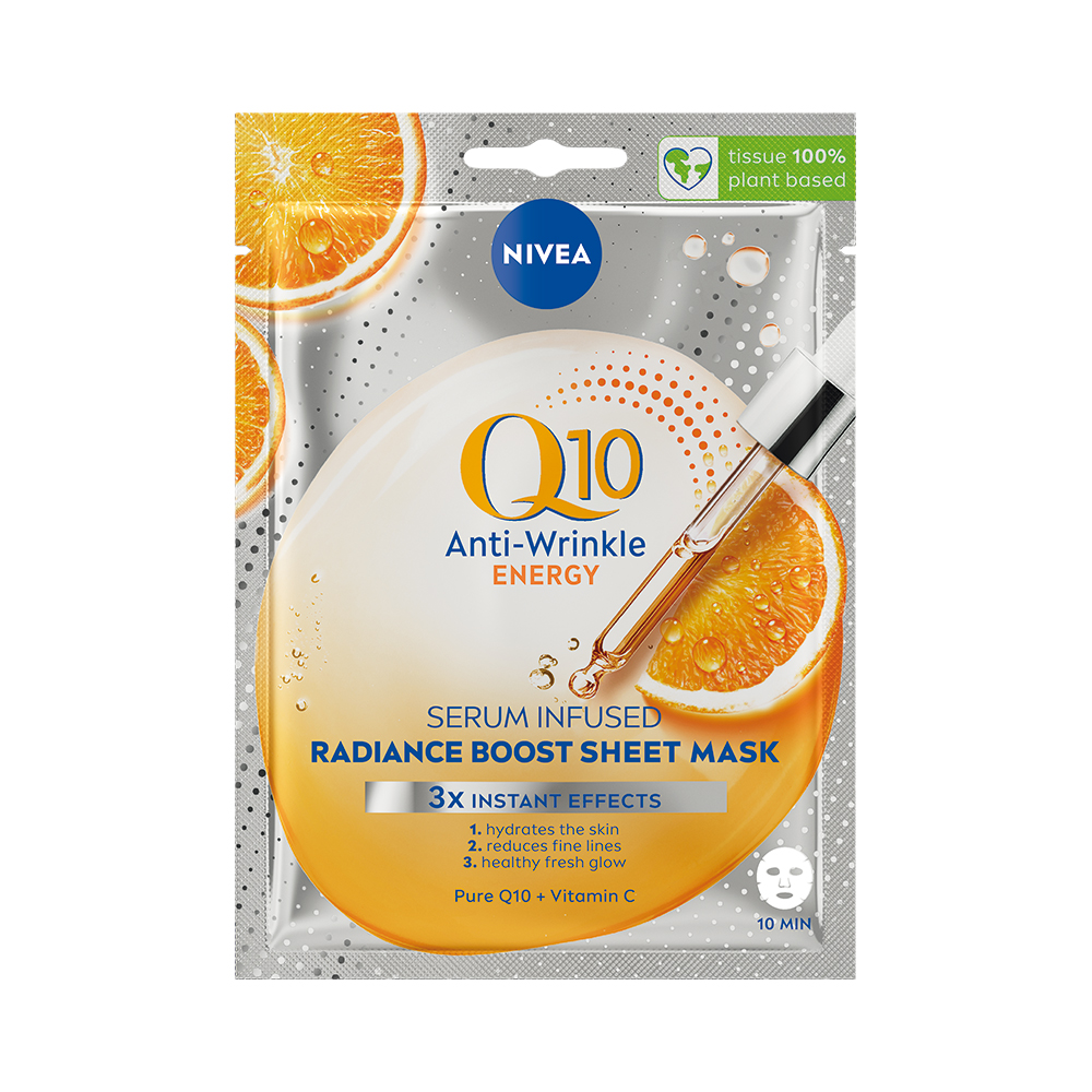 Nivea Nivea Q10 Energy Energizujúca textilná maska