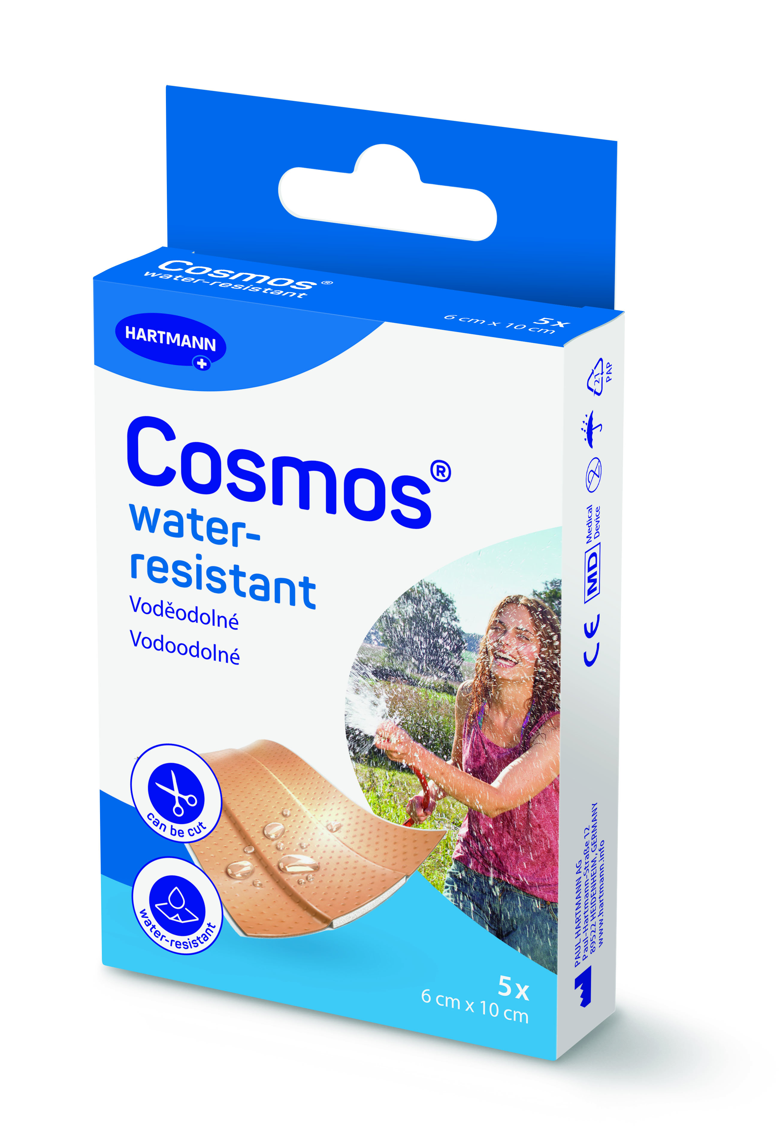 Cosmos Cosmos water-resistant, nedelená vodoodolná náplasť, 6 x 10 cm