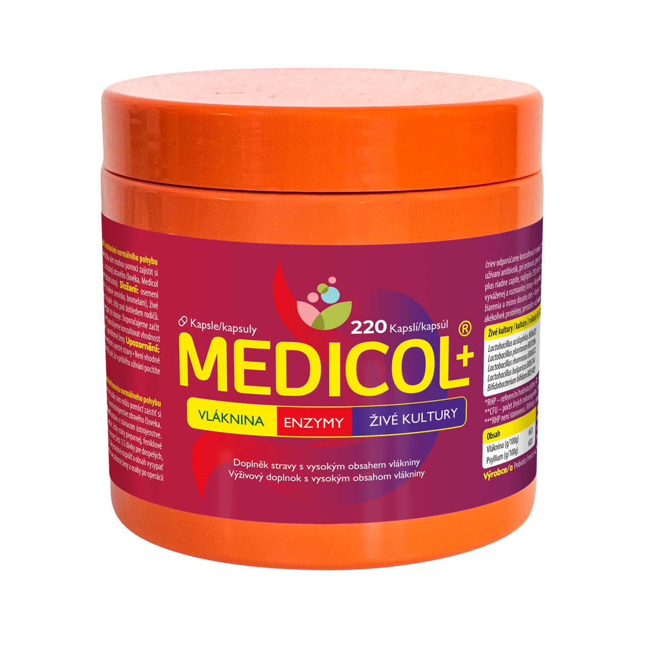 MEDICOL Medicol Plus vláknina + enzýmy + živé kultúry