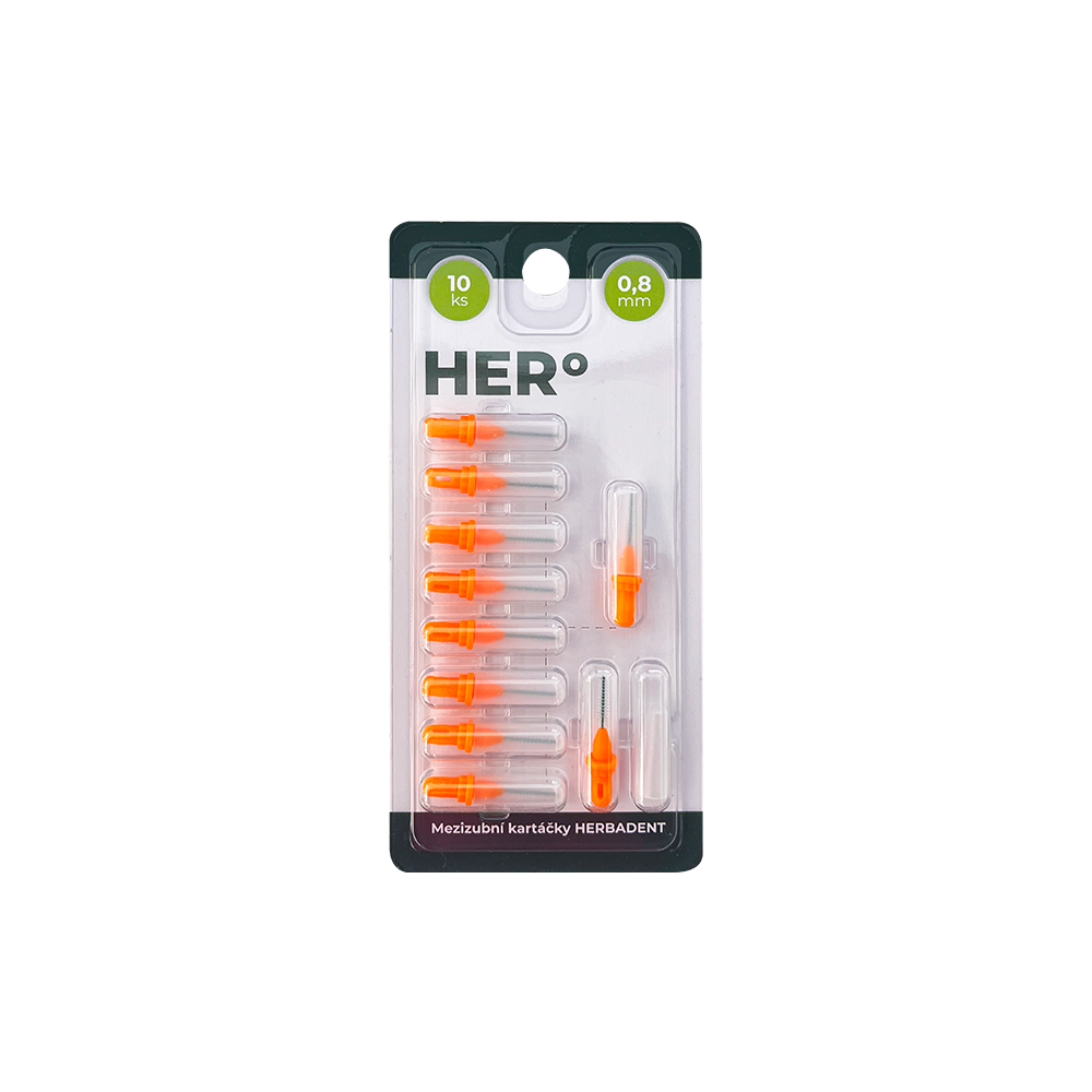 Herbadent Hero doplnkové balenie 0,8 mm (oranžový)