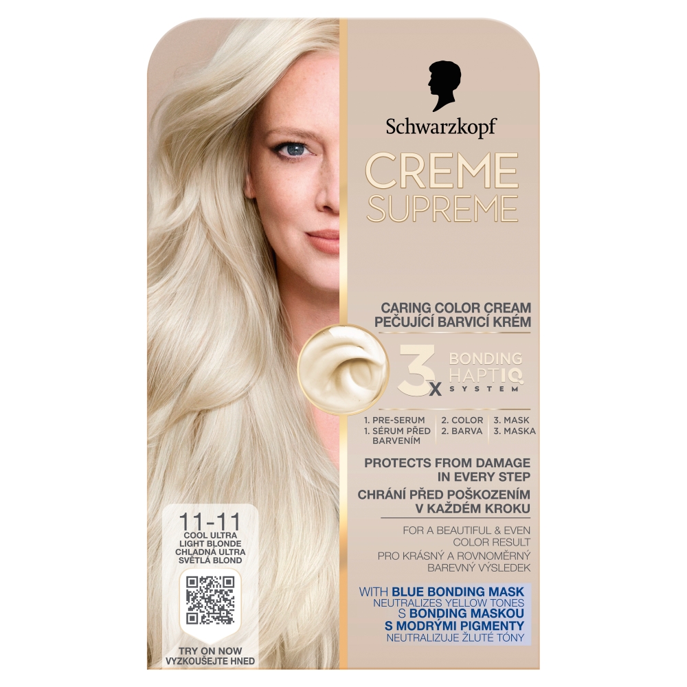 Schwarzkopf Creme Supreme 11-11 chladná ultra svetlá blond farba na vlasy