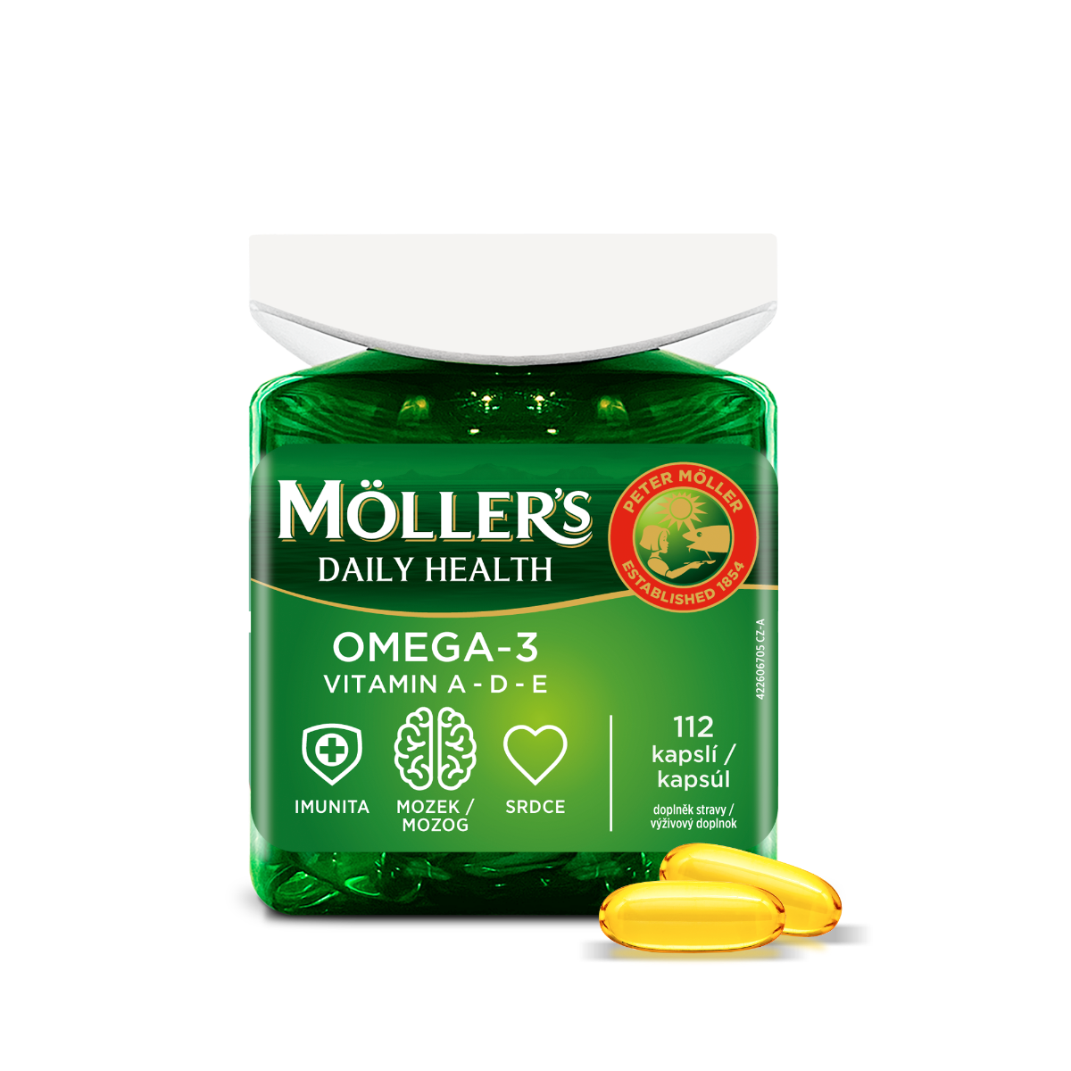 Möller´s Omega-3 Daily Health kapsuly s vôňou vanilky