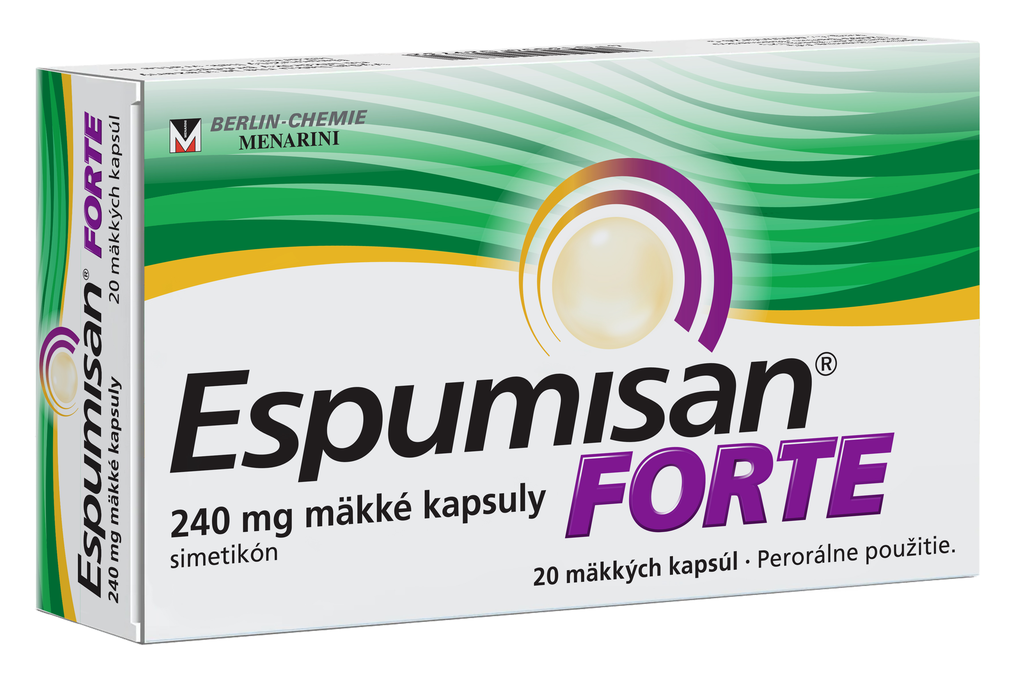Espumisan Espumisan Forte 240 mg kapsuly pri nadúvaní – 20 ks
