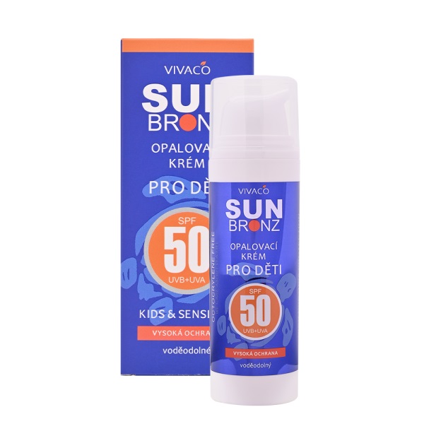 VIVACO Vivaco sun bronz opaľovací krém pre deti SPF 50 bez octocrylenu coral friendly
