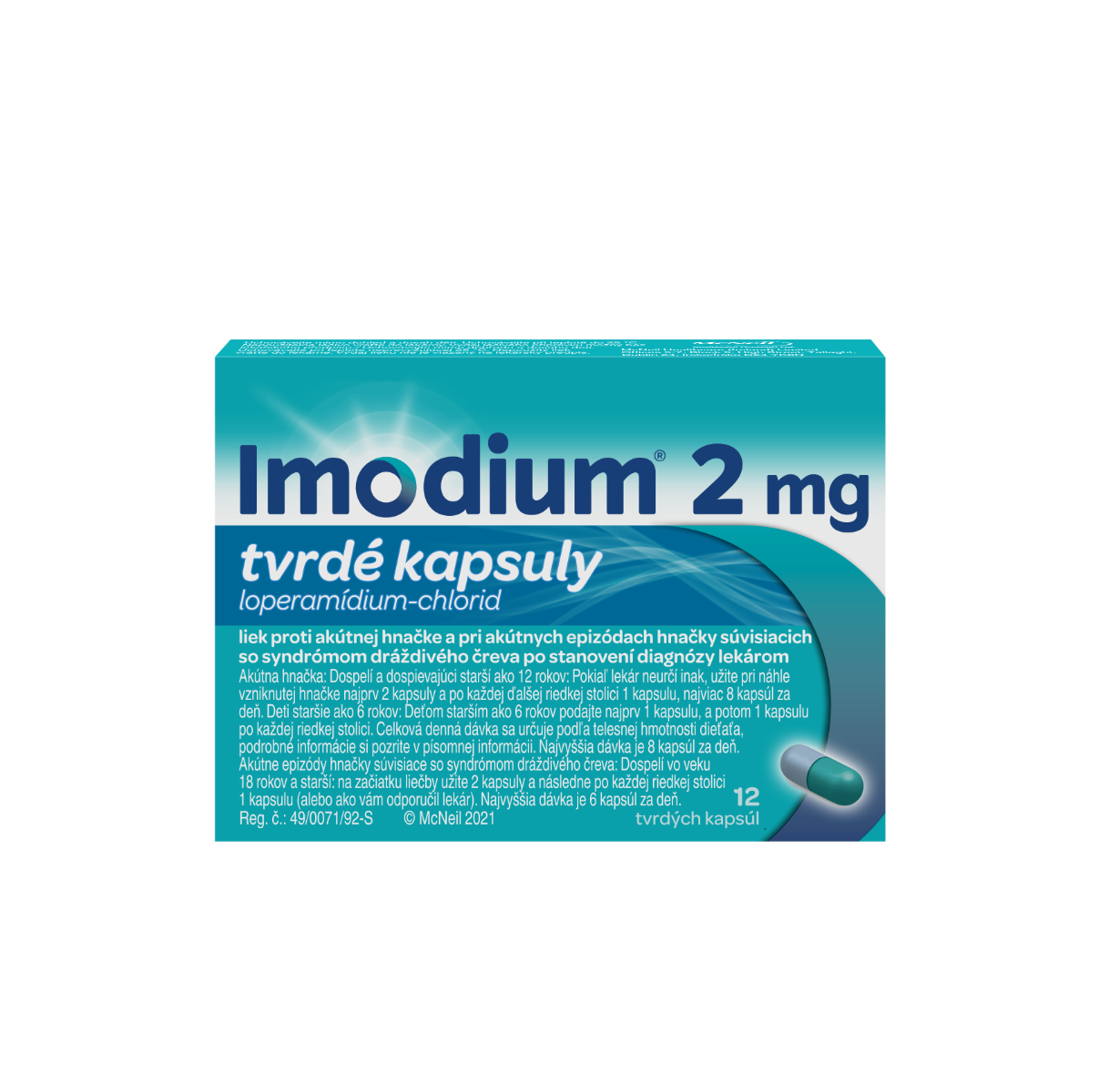 Imodium Imodium 2 mg kapsuly pri hnačke – 12 ks