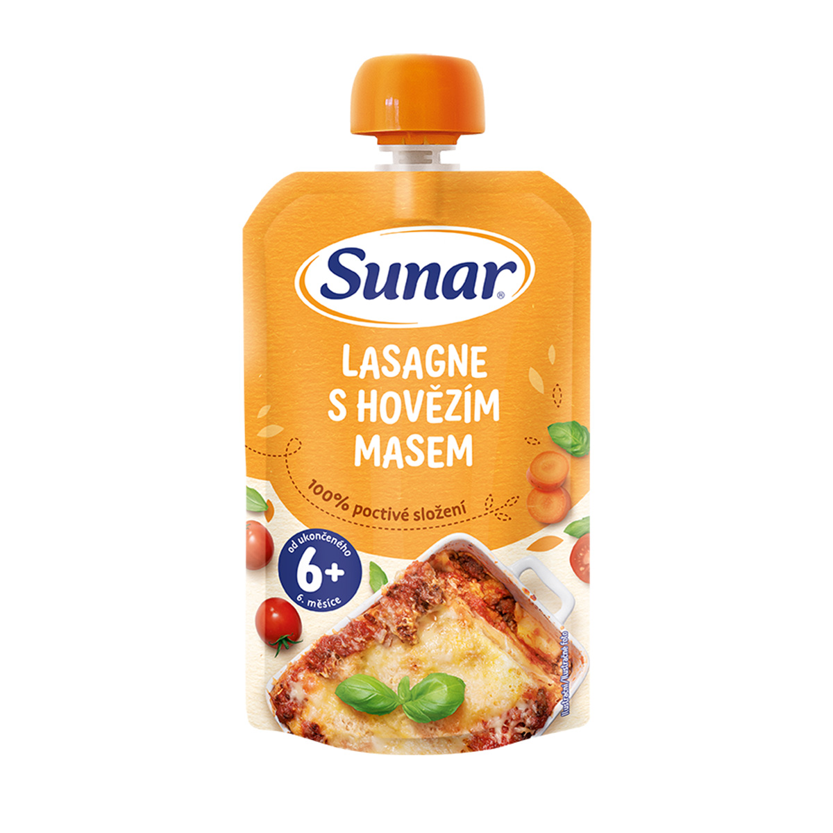 Sunar Sunar príkrm lasagne s hovädzím mäsom 6m+