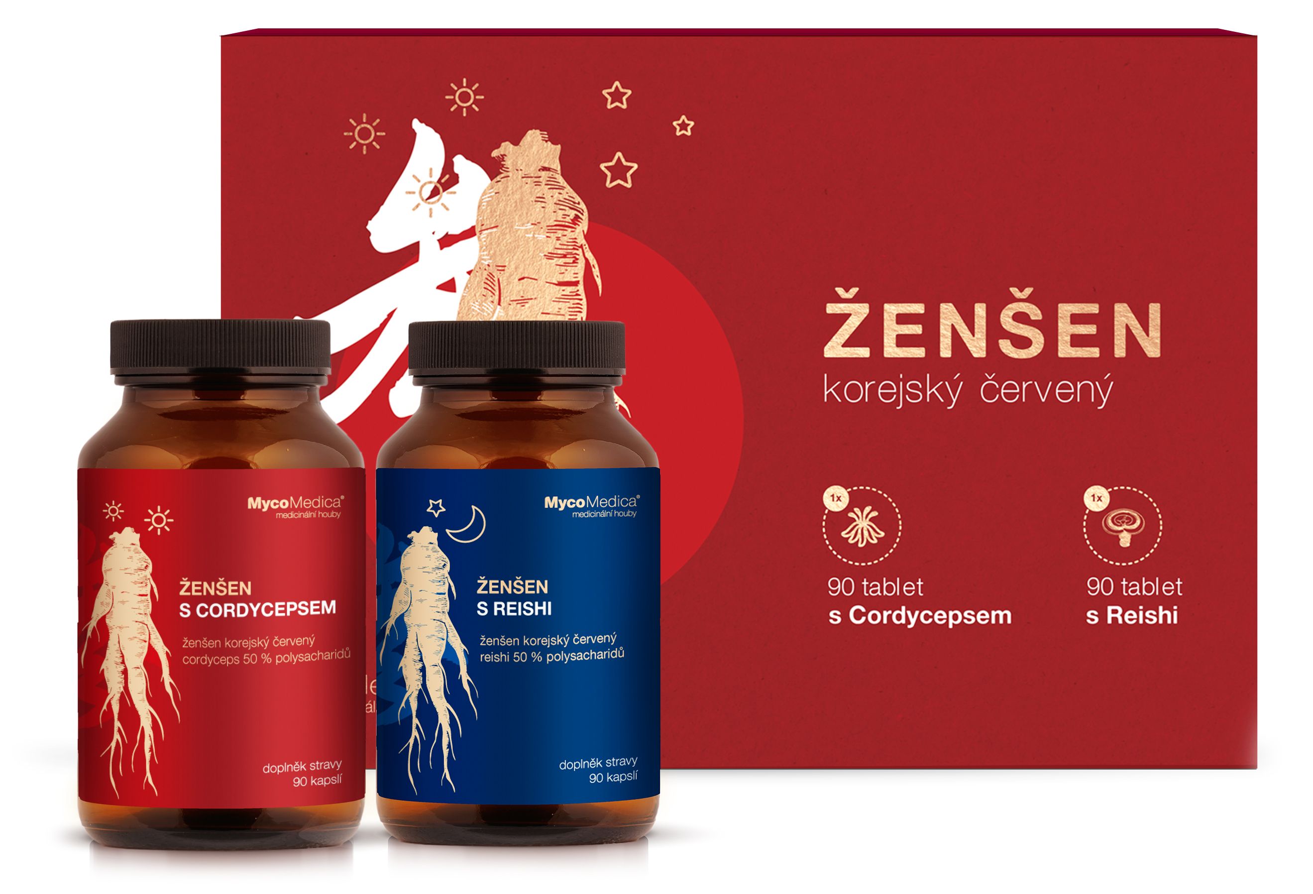 MycoMedica Mycomedica Korejsky Ženšen Pravý 500mg