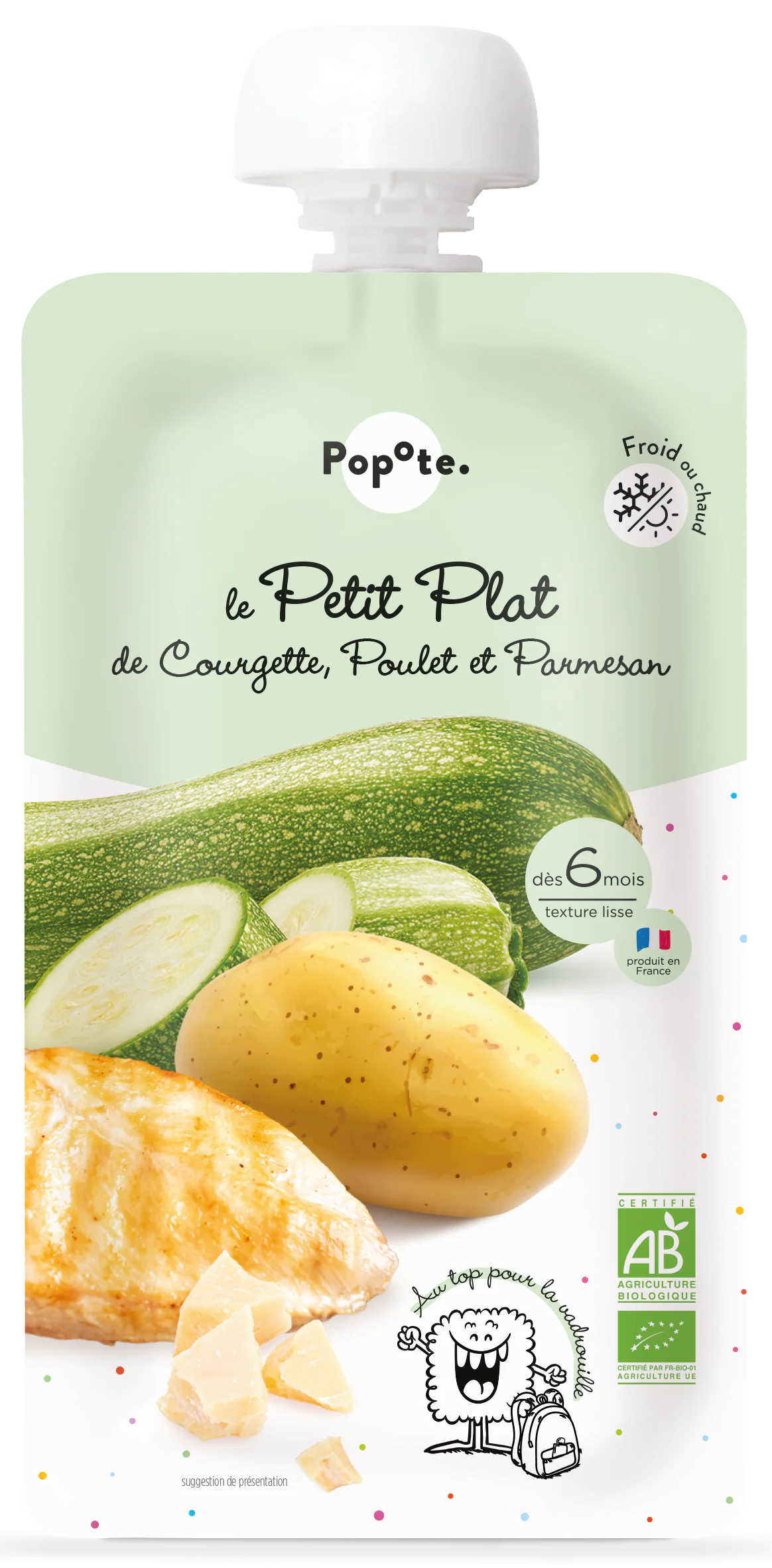 Popote Popote detské menu s cuketou, kuraťom a parmezánom